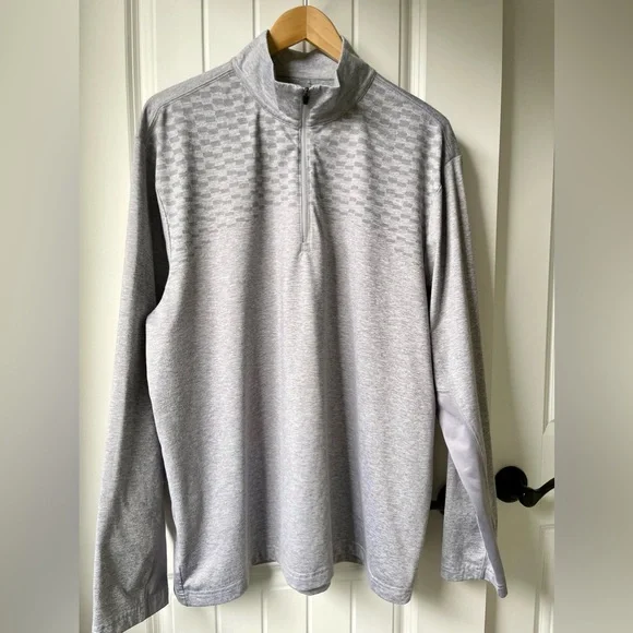 PGA Tour Golf Men’s Half Zip Pullover Grey Large - Picture 1 of 7